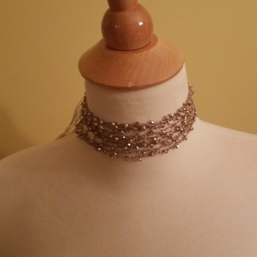 Gold and crystal multiwear necklace